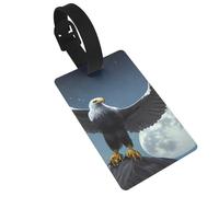 Eagle Under The Stars Prints Luggage Tags are Lightweight Easy to Use and Quick to Identify for Travel Suitcases, and Duffel Bags.