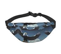 Eagle under the stars Travel crossbody waist bag, suitable for sports, running, cycling, traveling, fishing boys large waist bag,