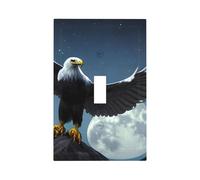 Eagle Under the Stars Unbreakable Polycarbonate Switch Plate-Modern 1 Gang Light Cover for Home Office with Matching Screws