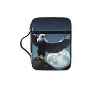 Eagle Under the Stars Water-Resistant Bible Tote Bag with Pocket, Large Journal Cover Case for Church Travel