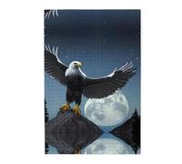 Eagle under the stars Wooden Jigsaw Puzzle 1000 Pieces-Relaxing Family Activity for Adults, Colourful Landscape Puzzle in Plastic Box, Home Decor Gift