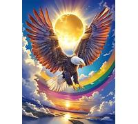 Eagle Under The Sun 1000 Pieces Premium Jigsaw Puzzle Wildlife Pet Adult Jigsaws Educational Challenge Mental Exercise Winter Gift Precision Cut Board 1000 PCS