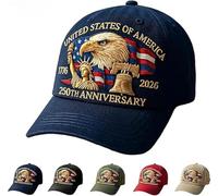 Eagle - United States 250th Anniversary Hat,Adjustable Patriotic Baseball Cap,Adjustable Eagle Cap for Men Women (Blue)