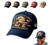 Eagle - United States 250th Anniversary Hat, Adjustable Patriotic Baseball Cap with Bald Eagle,250 Anniversary USA Hat Unisex (1)