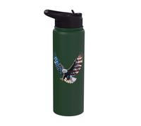 Eagle US Flag America 4th of July Military Stainless Steel Insulated Water Bottle