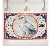 Eagle Vintage Wall Backdrop, Retro America Style Party Decorations, Red Blue Indoor/Outdoor Photography Background for Celebrations 71x43 Inch
