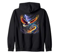 EAGLE VS DRAGON THE ULTIMATE BATTLE GRAPHIC T-SHIRT Zip Hoodie