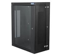 Eagle Wall Mounting Rack Cabinet With Hinged Back and Glass Locking Door 15U