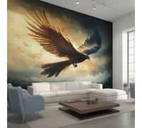 Eagle Wallpaper Gray, Flying Bird Wall Paper for Bedrooms, Home Decor Photo Wallpaper for Living Room 150x105 Non-Woven Wall Mural W&66