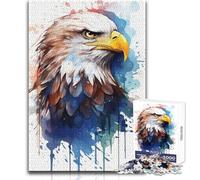 Eagle Watercolor Adults 1000 Pieces Puzzle Strategic Thinking Learning Game Ideal Meaningful Gift for Any Event Size 50x75cm