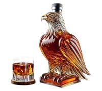 Eagle Whiskey Decanter - Whiskey Eagle Glass Decanter,Novelty Funny Collectible Container for Beer Tasting Home Wedding Bachelor Event Father's Day Collector Red Wine