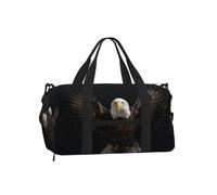 Eagle Wings Spread Sports Duffel Bag-Weekender with Shoe Compartment | Water Resistant Carry On Gym Travel Bag. Fits Suitcase Handle.