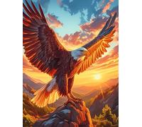 Eagle with A Glowing Orb 300 Piece Jigsaw Puzzle for Adults Wildlife Pet Jigsaw Family Road Trip Activity Vibrant Whimsical Design Great Gift for Travelers 300 PCS