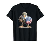 Eagle with America Colors Shield Costume for Military Lovers T-Shirt