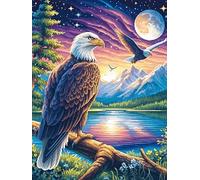 Eagle with Another Eagle in The Sky 300 Piece Jigsaw Puzzle for Adults Wildlife Pet Cute Rainy Day Activity Mindful Relaxation Precision Cut Pieces Unique Gift Wall Art Decor 300 PCS