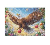 Eagle with Apple And Angels in Garden 300 Piece Complete Jigsaw Puzzle Set Teens Beginners Educational Challenge Puzzle Fans Group Play Anniversary Quality Material 300 PCS