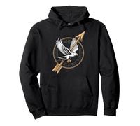 Eagle With Arrow Sagittarius Constellation Wheel Pullover Hoodie