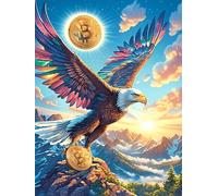 Eagle with Coin Halo 1000 Piece Jigsaw Puzzle for Adults Wildlife Plant Lunch Break Activity Quick Escape No Duplicate Pieces for Busy Professionals 1000 PCS