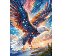 Eagle with Cosmic Colors 500 Piece Pack Classic Jigsaw Puzzle Wildlife Pet Cute Couple Puzzle Partners Ultra Difficult Wall Decor Easter New Year Cardboard 500 PCS