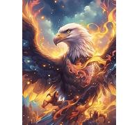 Eagle with Fiery Wings 1000 Piece Jigsaw Puzzle for Adults Wildlife Pet Jigsaw Weekend Parent Activity After Work Stress Relief Vibrant Artwork Home Wall 1000 PCS