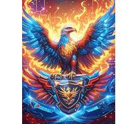 Eagle with Fiery Wings And A Shield 1000-piece Jigsaw Puzzle Set Wildlife Plant For Adults Teens 14+ Logic Skill Indoor Game Family Game Night Summer Paperboard 1000 PCS