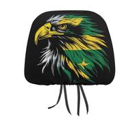Eagle with Jamaican Flag Funny Car Headrest Covers Universal Fit Seat Head Rest Protector Auto Interior Accessories
