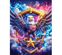 Eagle with Lightning Wings And A Shield 1000-piece Jigsaw Puzzle Set Wildlife Plant For Adults Teens 14+ Logic Skill Indoor Game Family Game Night Summer Paperboard 1000 PCS