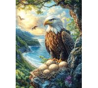 Eagle with Nest by River 500 Piece Jigsaw Puzzle for Adults Fantástico Cuento De Hadas Animal Long Weekend Project Satisfying Challenge No Duplicate Pieces for Hobbyists 500 PCS