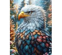 Eagle with Rainbow Feathers 300 Piece Jigsaw Puzzle for Adults Science Fiction Magical Dream Morning Coffee Companion Mindful Start Beautiful Artwork Ideal Birthday Present 300 PCS