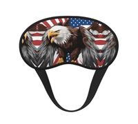 Eagle with USA Flag Blocking Light Mask Sleep Aid, Comfortable Blackout Sleep Mask for Travel Yoga, Soft Eye Cover
