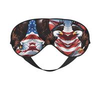 Eagle with USA Flag Breathable Adjustable Eye Mask Effective Shading Blindfold for Sleeping with Elastic Strap