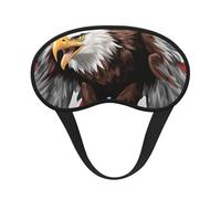 Eagle with USA Flag Print Adults Kids Light Blocking Eye Cover for Travel Daily Use Nap Insomnia Camping