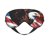 Eagle with USA Flag Print Eye Mask,Silk-Like Sleep Mask,Night Sleeping Mask for Men Women,for Sleep Relaxation