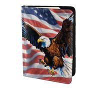 Eagle with USA Flag print Passport Cover, Passport Holder Cover Wallet Passport Wallet Case for Cards and Documents