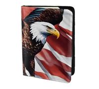 Eagle with USA Flag print Passport Cover, Passport Holder Cover Wallet Passport Wallet Case for Cards and Documents