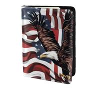 Eagle with USA Flag print Passport Cover, Passport Holder Cover Wallet Passport Wallet Case for Cards and Documents