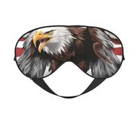 Eagle with USA Flag Print Silk Like Sleep Eye Mask Comfortable Blindfold Adjustable Soft Eye mask for Sleep