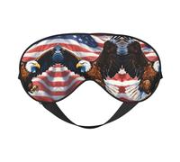 Eagle with USA Flag Print Sleep Mask Silk-Like Eye Mask Sleeping Eye Mask for Women Men for Travel Sleep Relaxation