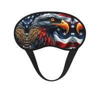 Eagle with USA Flag Print Sleep Mask Soft Cover Eye No Pressure for Sleeping, Eye Masks for Side Sleepers