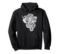 Eagle x Snake Serpent Blackwork Pullover Hoodie