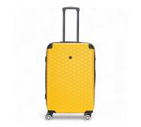 Eagle Yellow Expandable Hard Shell Abs 8 Wheel Luggage Travel Medium Holiday Bags Suitcase