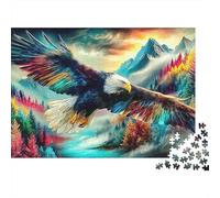 Eagle1000 Pieces Thick Cardboard Eagle Staff Jigsaw Puzzle Set Adult Women Men Hard Difficult Puzzle Office Break Mind Relaxation 52x38cm/1000pcs