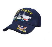 EagleEmblems United States Navy Ship Fleet By Sea, Air and Land Hat Cap USN, Black, One Size