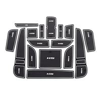 EAGLEG 16 Pcs Car Door Slot Pad for MG HS, Interior Dust-Proof Non-Slip Rubber Mats, Cup Holder Pad, White