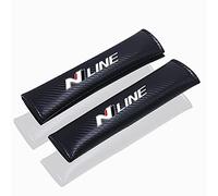 EAGLEG 2 Pcs Car Seat Belt Covers for Hyu-ndai N N Line, Carbon Fibre Seat Belt Padding Comfort Shoulder Protection Covers Interior Styling Accessories, N Line