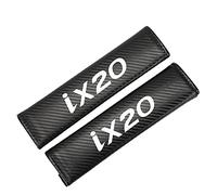 EAGLEG 2 Pcs Car Seat Belt Covers for Hyun-dai Tucson I10 I20 I30, Carbon Fibre Seat Belt Padding Comfort Shoulder Protection Covers Interior Styling Accessories, IX20