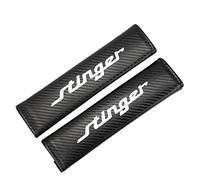 EAGLEG 2 Pcs Car Seat Belt Covers for K-ia Stinger, Carbon Fibre Seat Belt Padding Comfort Shoulder Protection Covers Interior Styling Accessories,Black