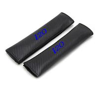 EAGLEG 2 Pcs Car Seat Belt Pads, for Hyun-dai i20, Carbon Fiber Leather Shoulder Protector Cover Adults Kids Travel Cushion Harness Pads Auto Interior Accessories,Blue