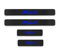 EAGLEG 4 pcs Carbon Fiber Car Door Sill Protector Strips for Fo-rd Focus, Welcome Pedal Guard Kick Plates Sticker Threshold Cover Auto Decorative Accessories,Blue