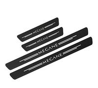 EAGLEG 4 Pcs Carbon Fiber Door Sill Protector for Ren-ault Clio ZOE Duster Megane, Car Threshold Edge Non-Slip Scuff Guard Protection Strip Sticker, Auto Styling Decoration Accessories,Megane White